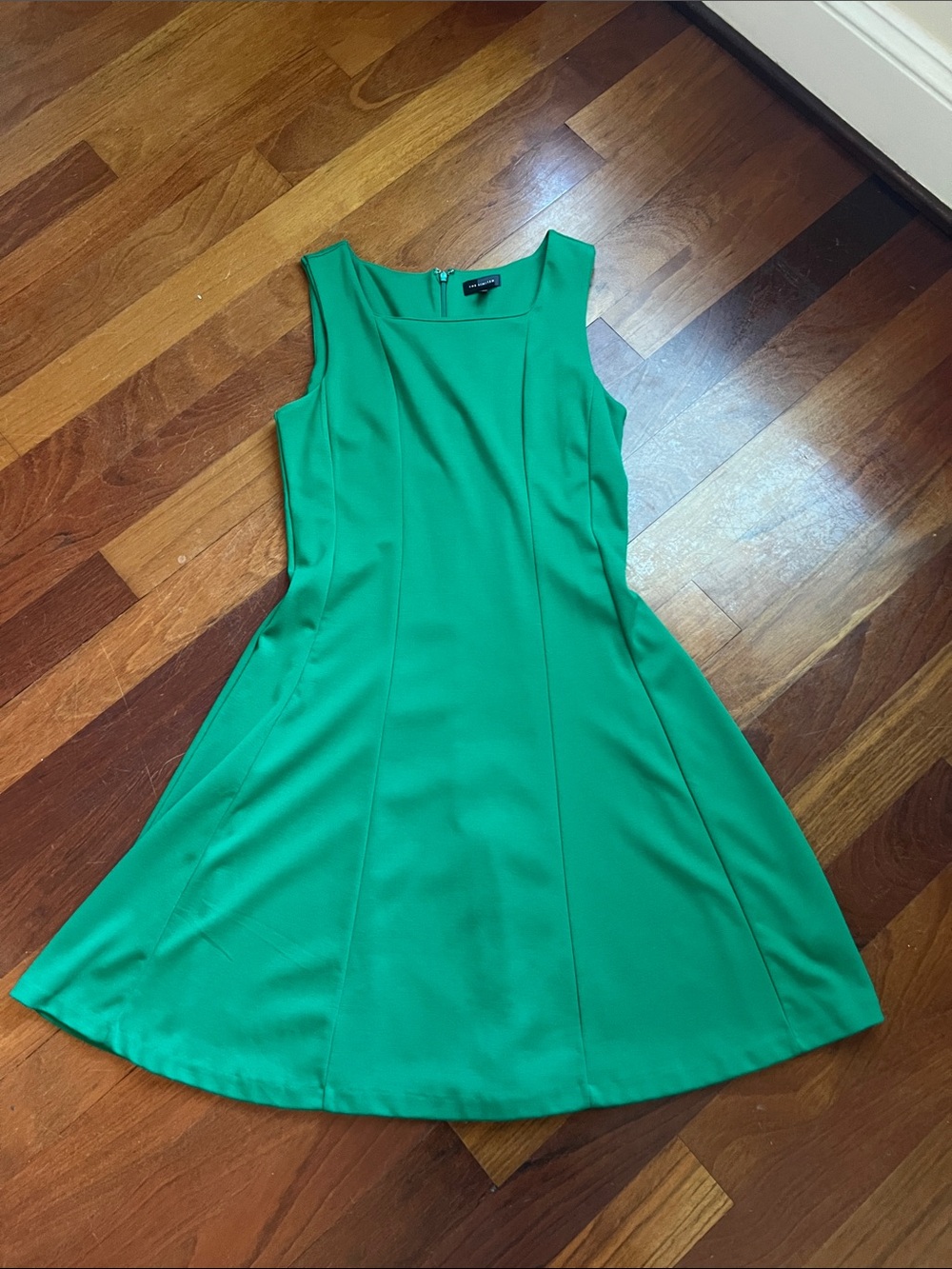 The Limited Bright Green Fit-and-Flare Mini Dress